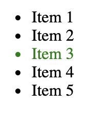 第 n 个子节点编号选择器