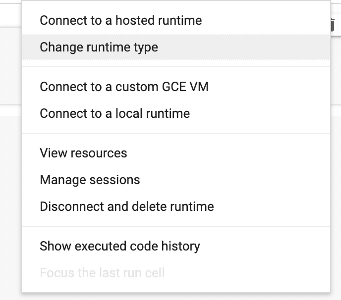 更改运行时环境