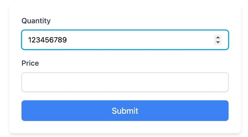默认数字输入框，带方向键。