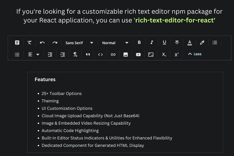 rich-text-editor-for-react npm 包