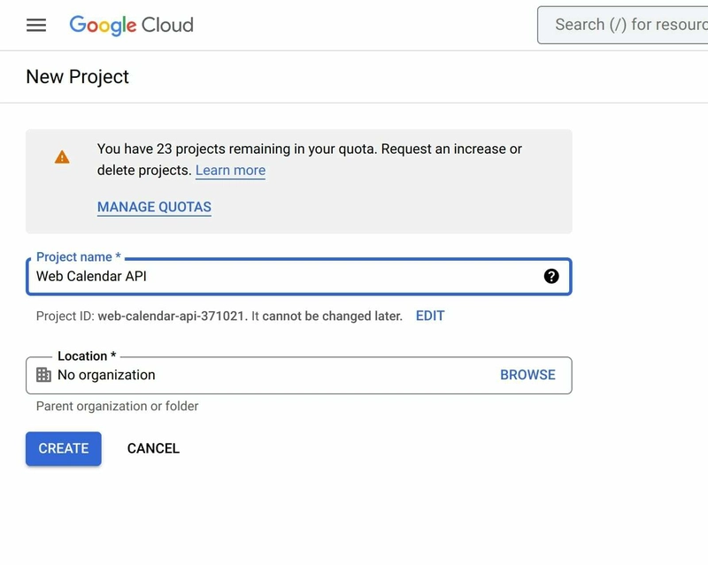 创建一个新项目