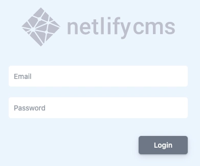 空白的 Netlify CMS 登录屏幕