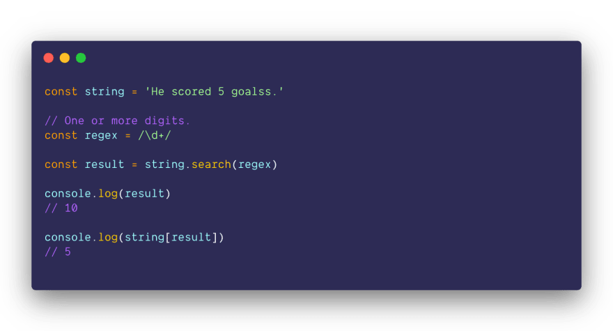 String.search 使用示例