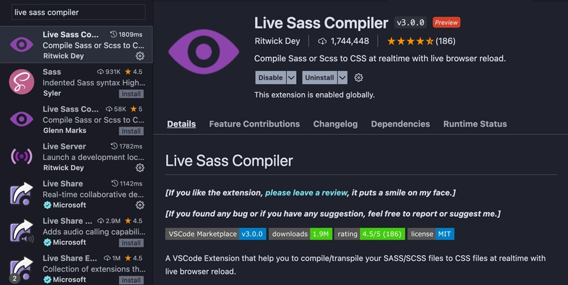 实时 sass 编译器