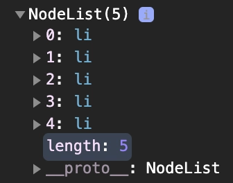 JavaScript 节点列表