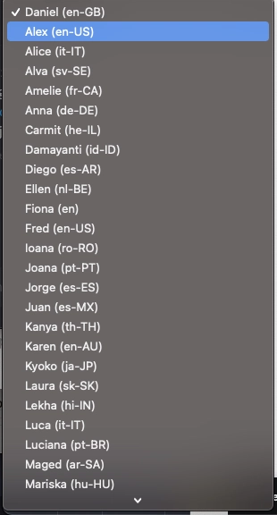 JavaScript 语音选择