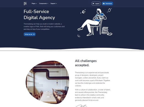 Bootstrap 与 Flask - Pixel Lite 示例。