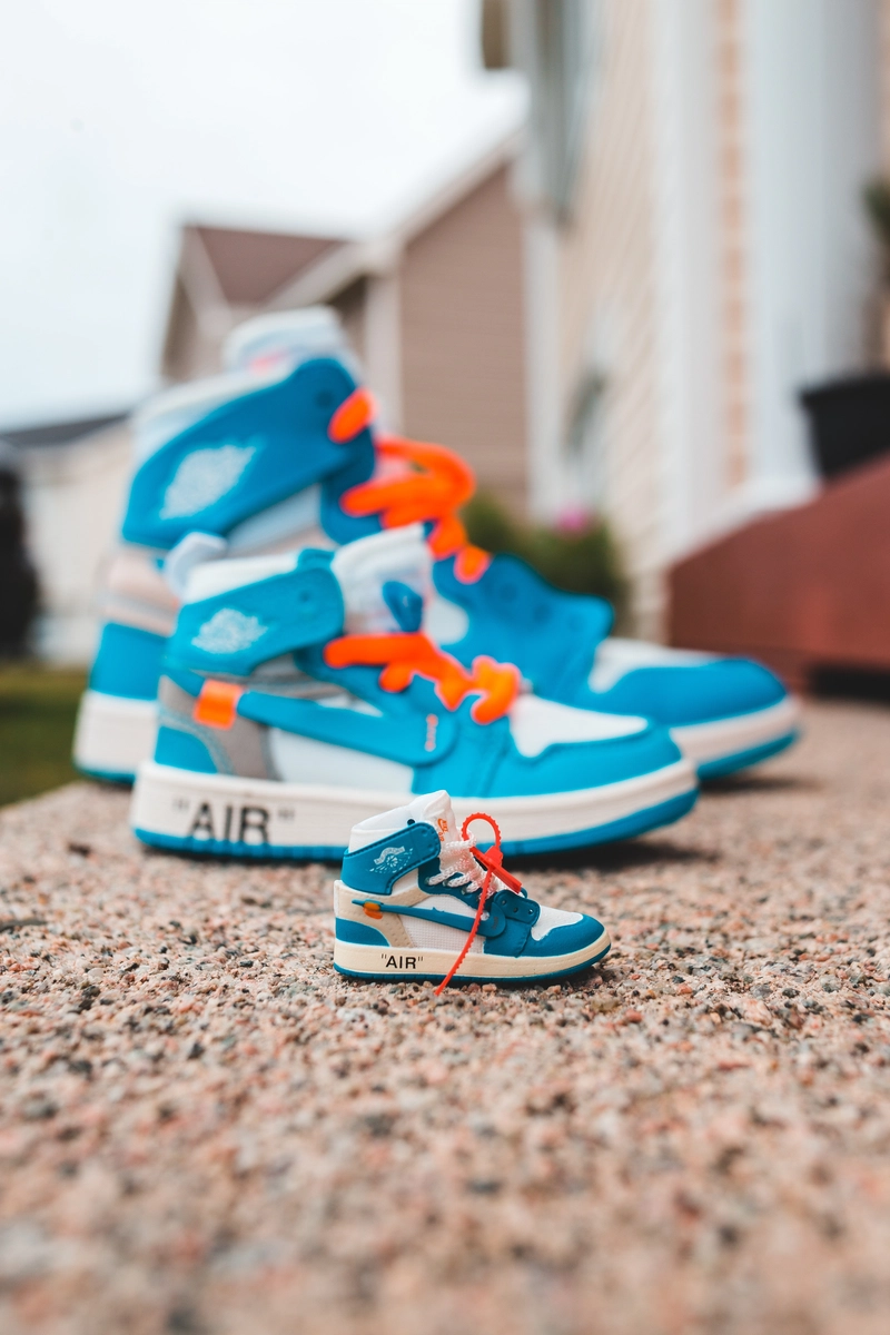 一双大鞋和一双婴儿鞋