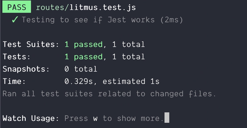 终端输出。测试成功。
