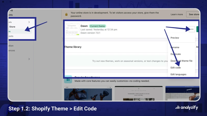 编辑 Shopify 主题文件 - 主题 Liquid