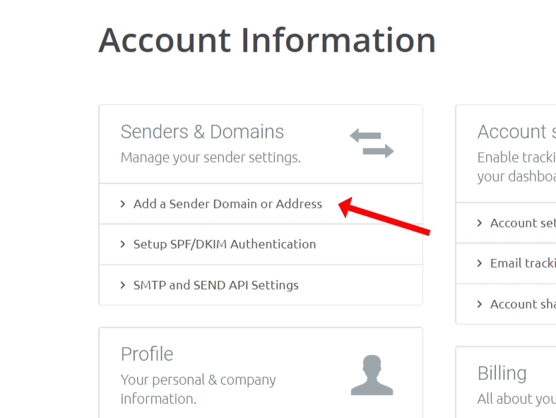 选择“添加发件人域或地址”