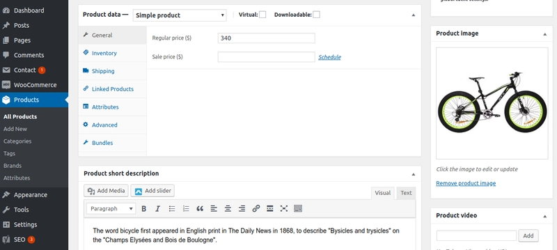 WooCommerce 控制面板