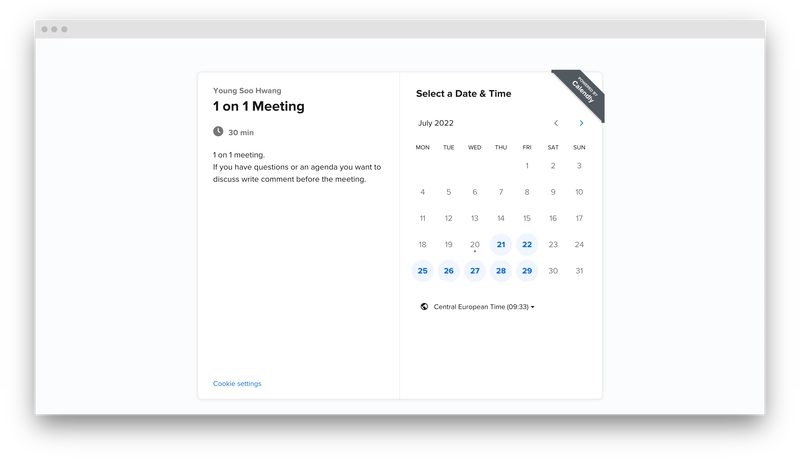 我有一个Calendly页面，我会在上面随时告知大家我是否有空预约。