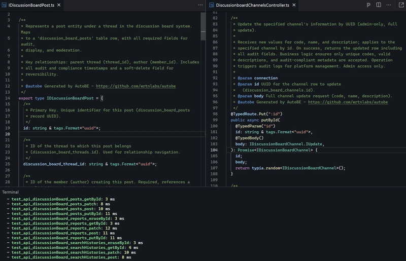 由接口编译器生成的 NestJS 应用程序