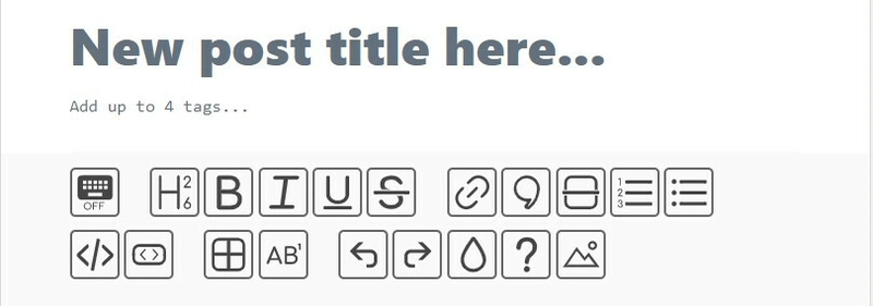 新编辑器设计采用现代简洁的图标来表示各项功能
