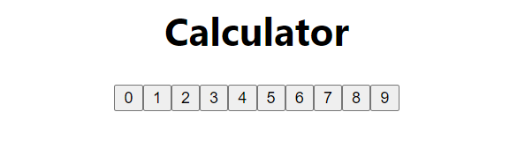 带有数字按钮的初始应用程序