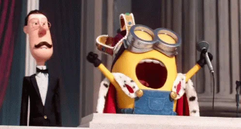 小黄人欢呼雀跃的场景