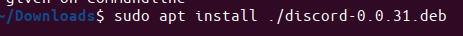 使用 .deb 文件更新 Discord 的命令