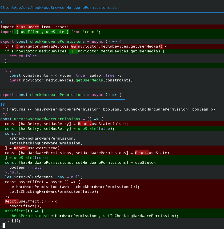 暗模式下的 delta
