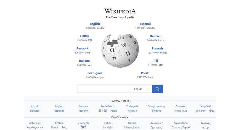 维基百科主页已禁用 JavaScript