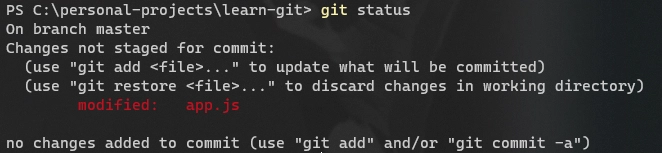 查看已更改的文件