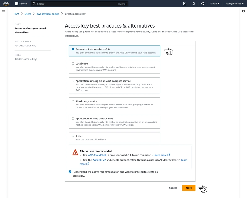 AWS Lambda - 访问密钥最佳实践和替代方案