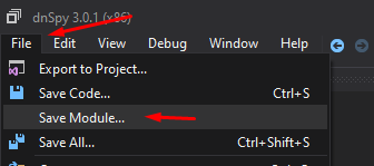 保存模块 dnspy