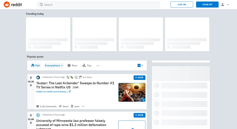 Reddit 的主页已禁用 JavaScript