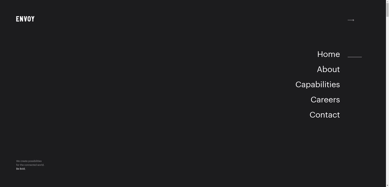 黑色背景设计，黑色导航示例