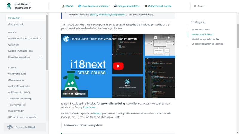 react-i18next 主页