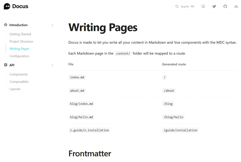 Docus 文档示例页面