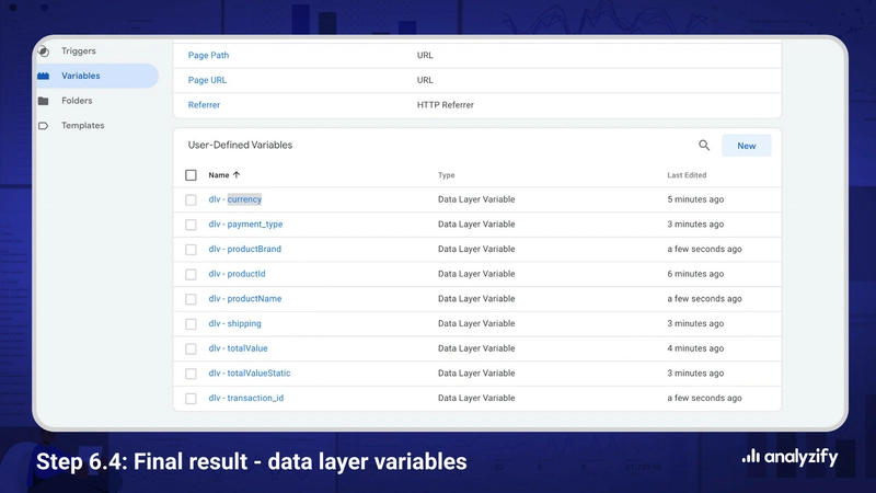 Shopify GTM 增强型电子商务变量