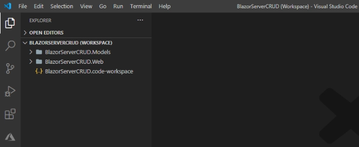有两个项目的 explorer