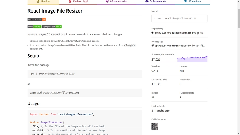 React 图像文件调整器