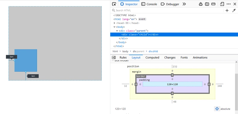 具有绝对定位属性值的元素