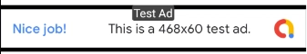 Google AdMob 测试横幅广告