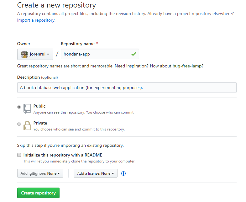 创建 GitHub 存储库