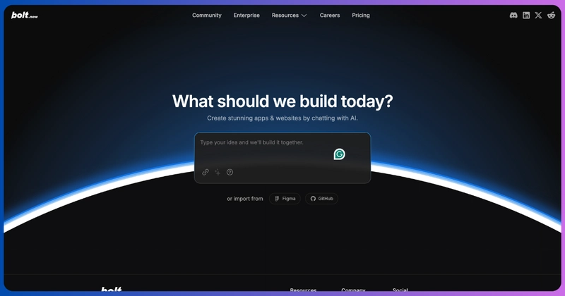 Bolt.new - Replit 的替代方案