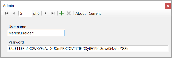创建模拟用户的表单