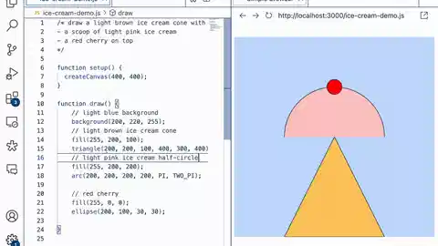 GIF动画中，我不断修改三角形的坐标，直到它从向上指向的三角形变成向下指向的三角形。