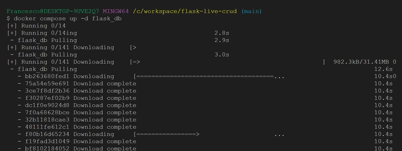 docker downlading image - 使用 Flask、SQLAlchemy、Postgres、Docker 在 Python 中构建 CRUD Rest API