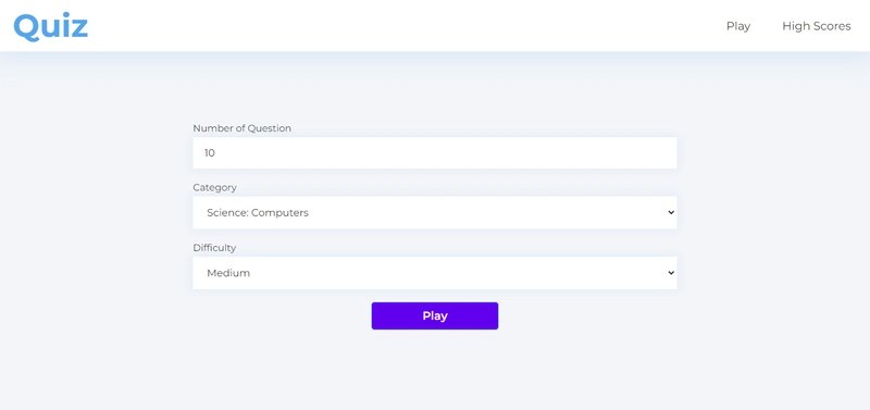 高级测验应用程序