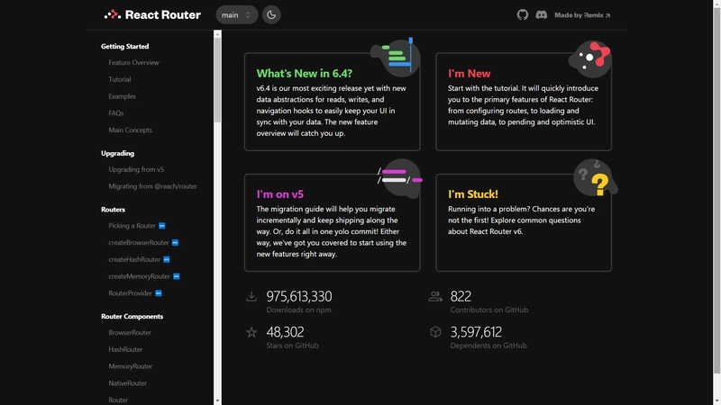 React Router DOM 主页