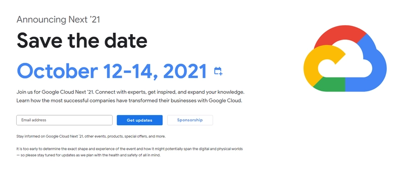 Google Cloud Next'21 开发者大会