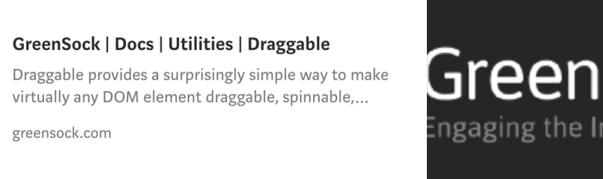 链接至 GreenSock 的 Draggable 文档