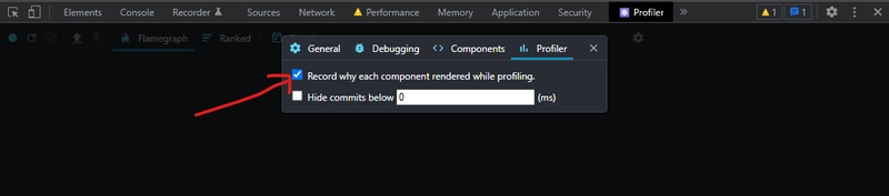 React 分析器设置
