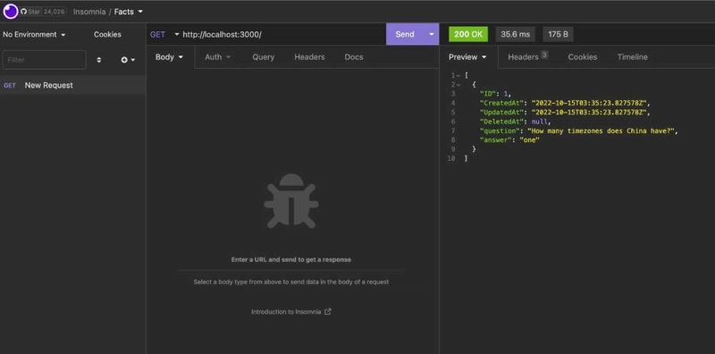 在 API 客户端中列出所有新事实