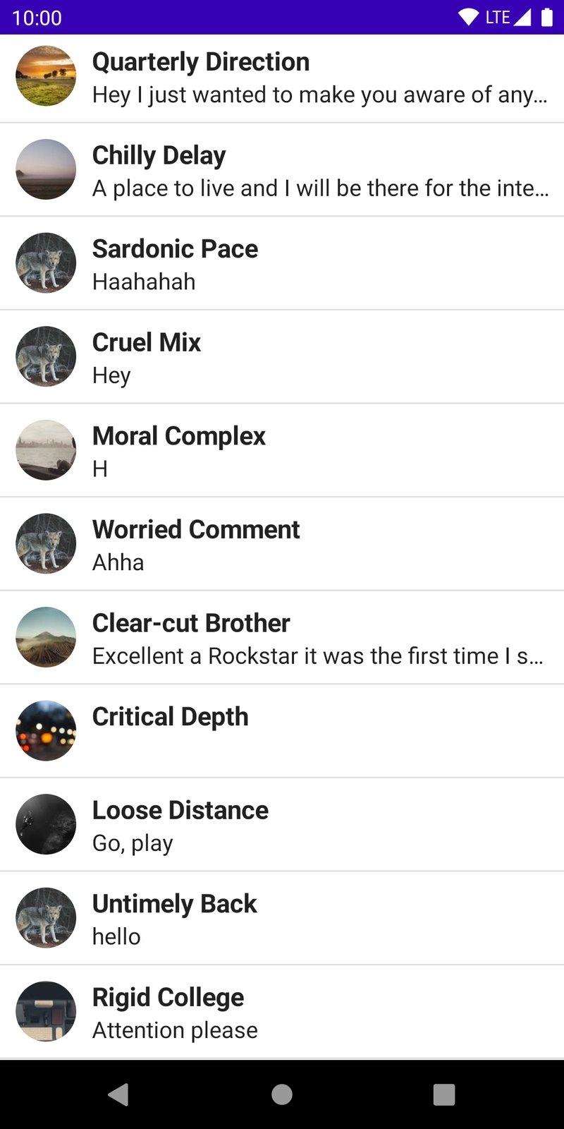 频道列表屏幕显示可用频道列表