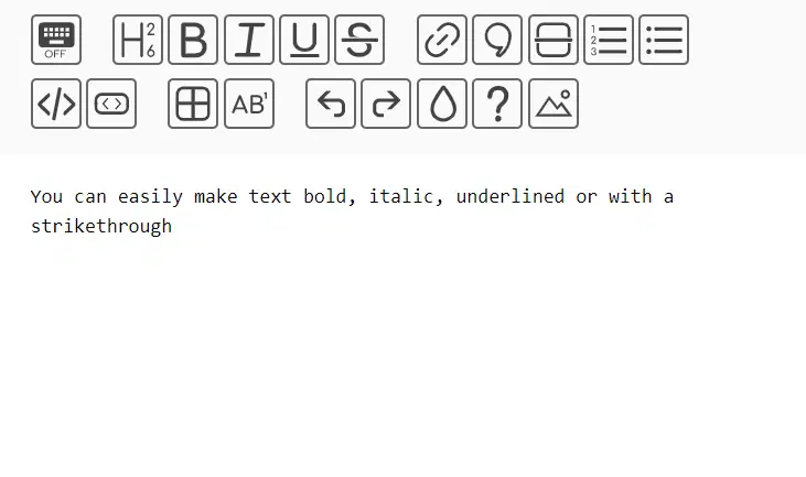 文本格式设置演示：粗体、斜体、下划线和删除线