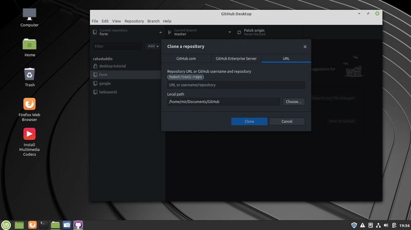 GitHub Desktop 克隆仓库